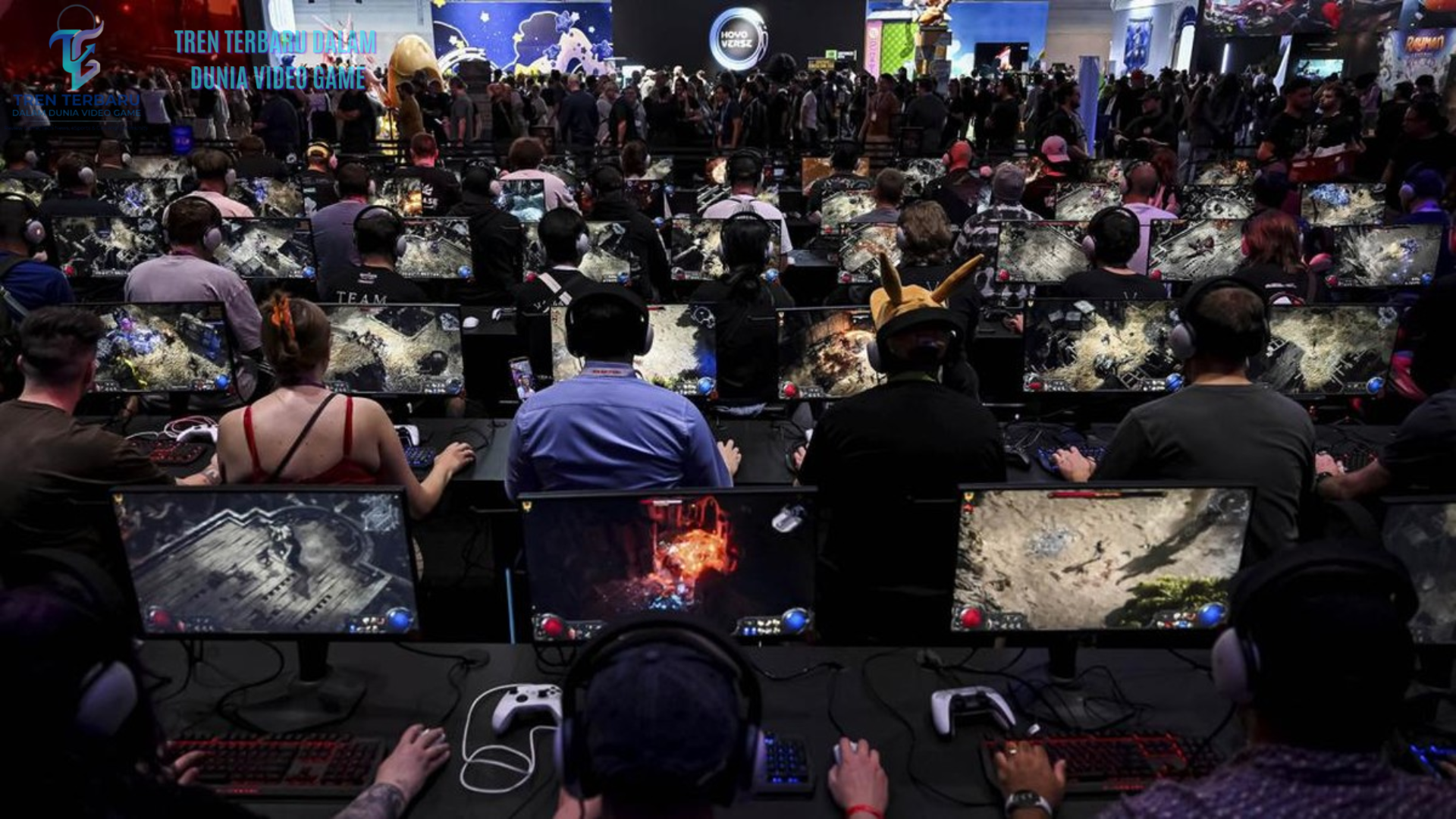 Pengunjung Gamescom 2026 memenuhi area pameran game di Cologne, Jerman